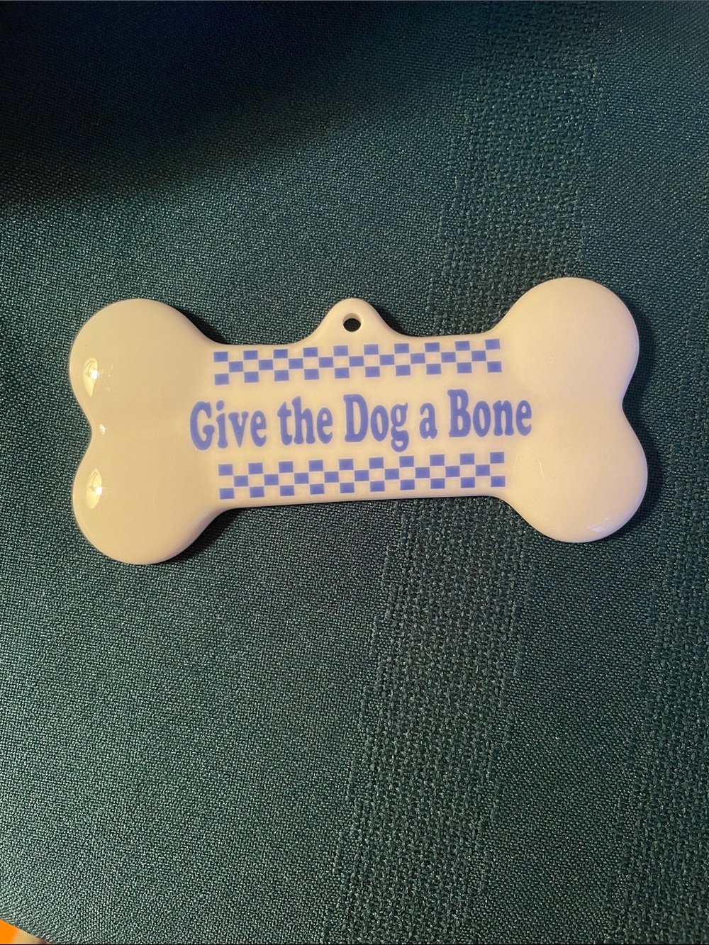 Longaberger Give the Dog a bone tie on